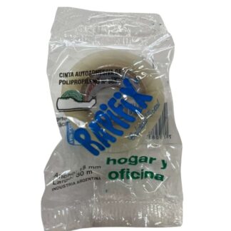 CINTA AUTOADHESIVA TRANSPARENTE 18mm x 30mts