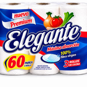 ROLLO DE COCINA 3 rollos x 60 hojas