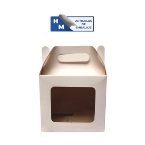 CAJA CARTULINA 13x13x12cm CON VISOR