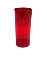 VASO TRAGO LARGO ROJO x5un