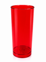 VASO TRAGO LARGO ROJO x5un
