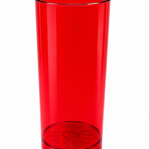 VASO TRAGO LARGO ROJO x5un