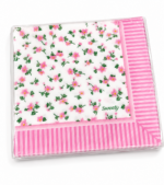 SERVILLETAS FLORCITAS ROSAS x20un