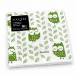 SERVILLETAS BUHO VERDE x20un