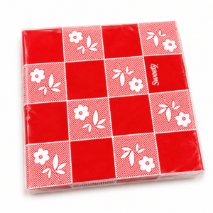SERVILLETAS FLORES ROJAS x20un