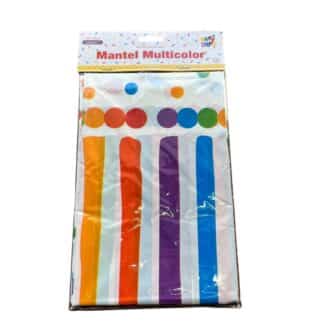 MANTEL PLÁSTICO LUNARES MULTICOLOR