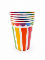 VASO DE POLIPAPEL MULTICOLOR x6un