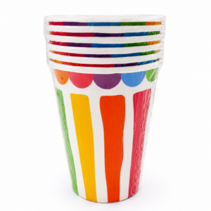 VASO DE POLIPAPEL MULTICOLOR x6un
